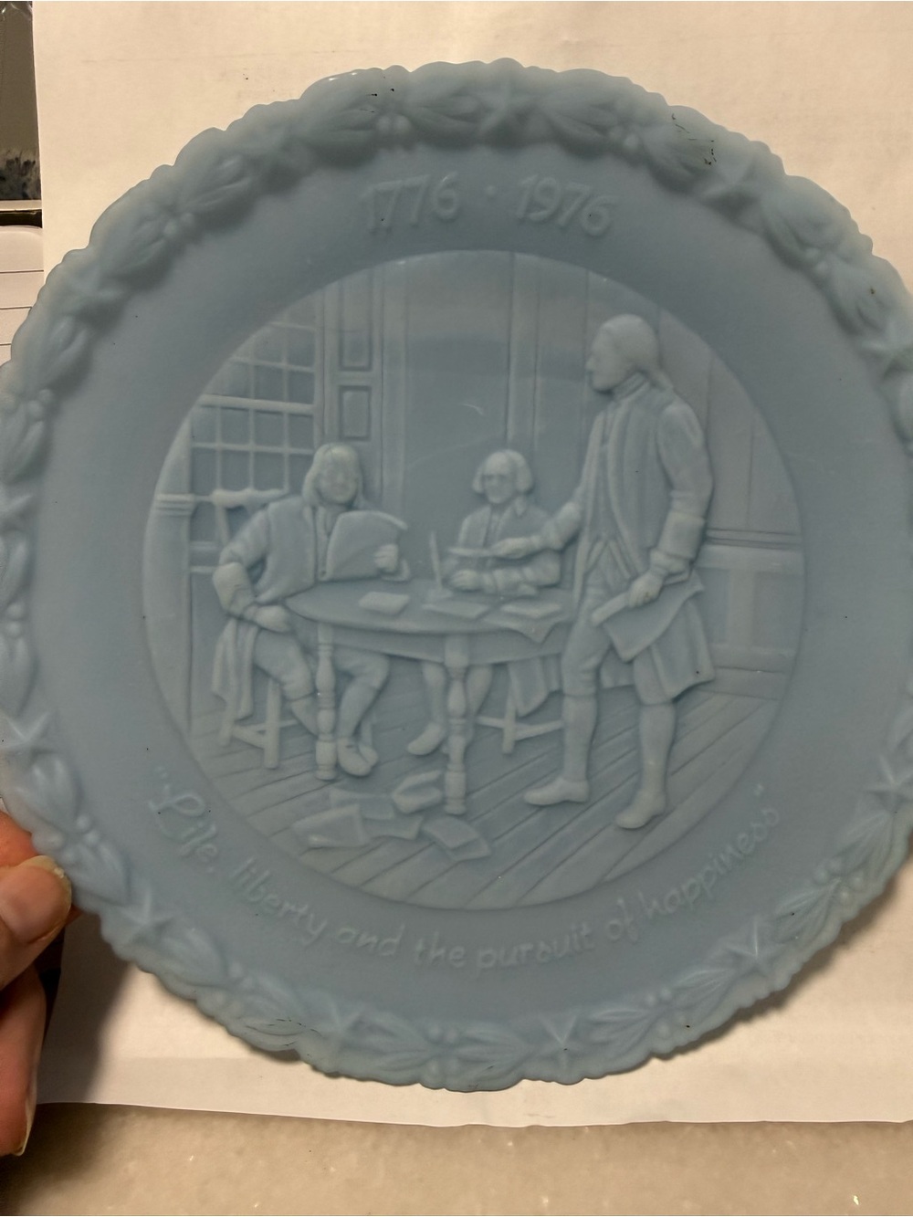 1776-1976 Bicentennial Plate "Life, Liberty and the Pursuit of Happiness"